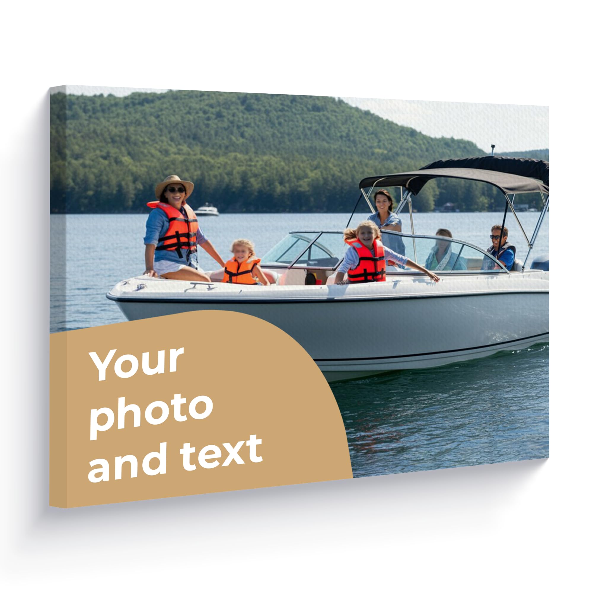 Cimpress Photo Canvas Print, Add Your Own Photo, Logo or Text, 50 x 70 cm, Custom Wall Art Decoration for Home or Office, Personalised Photo Gift for Anniversaries, Family and Friends