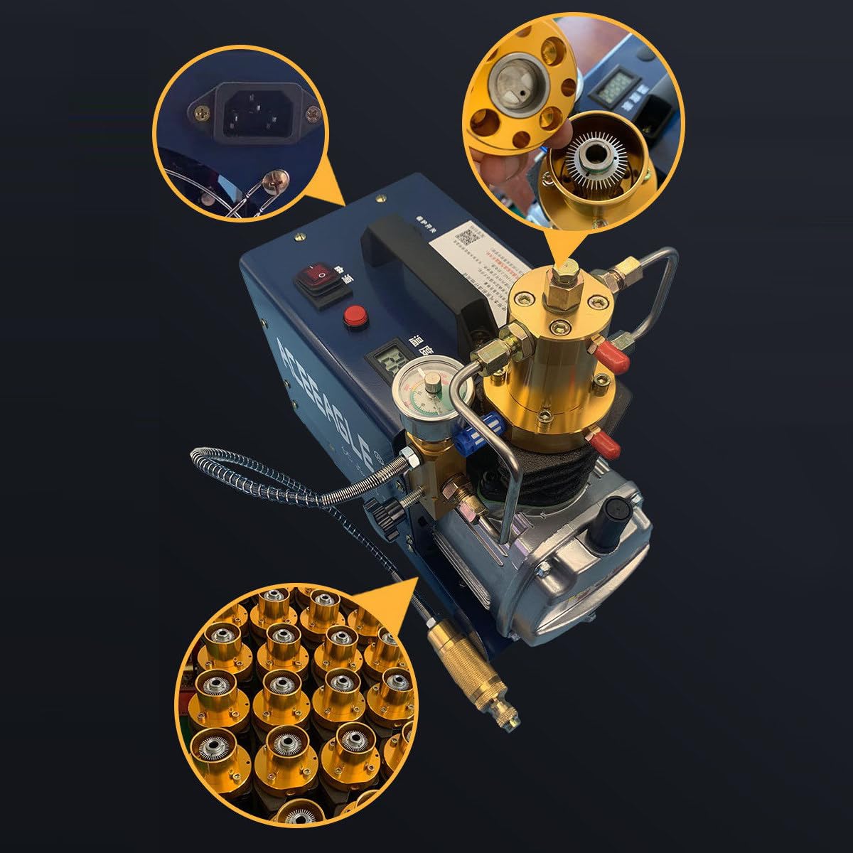 TAHALI Compresor de AIRE PCP de 1800W, 30Mpa, 300Bar, 4500Psi, compresor de AIRE de Alta presión, Pistola de AIRE PCP, Bomba sumergible de 220V