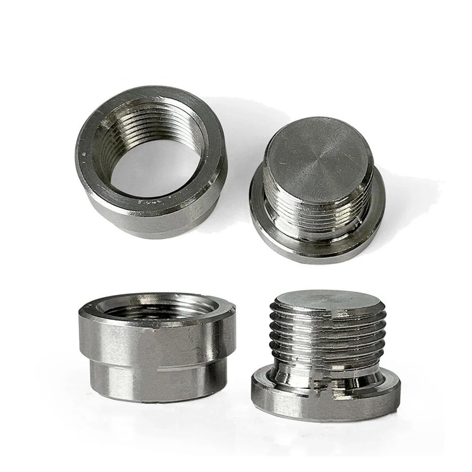 Partikelsensor 2 Paar O2-Sauerstoffsensorstopfen M18 X 1,5 Auspuff-Lambda-Bossenmutter Für Anschweißen Aus Edelstahl 304 Stickstoffoxid NOx Sensor