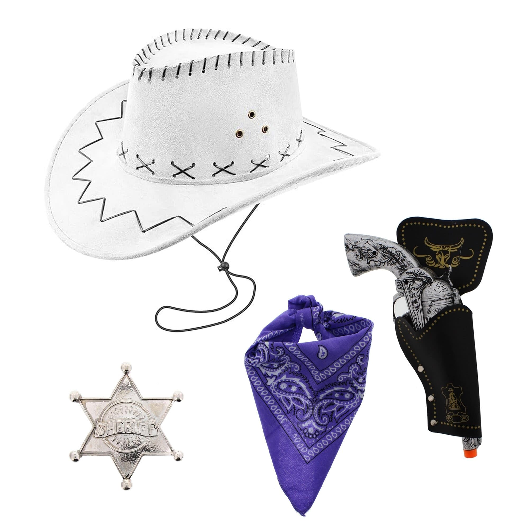 Zac's Alter Ego Fancy Dress Unisex 4 Piece Cowboy Set