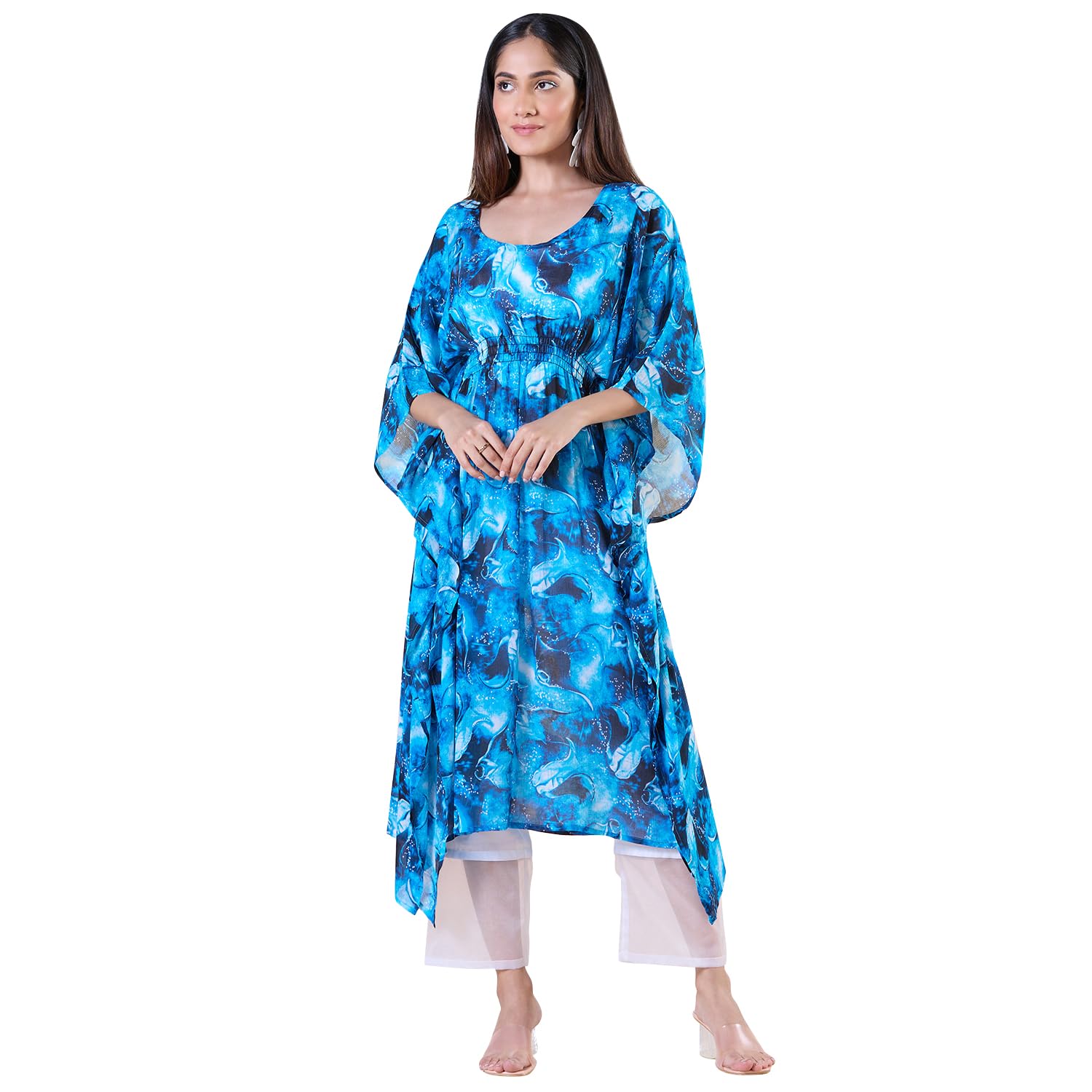 navyasa by liva navyasa blue liva chiffon digital print co-ord set for women-picture-11