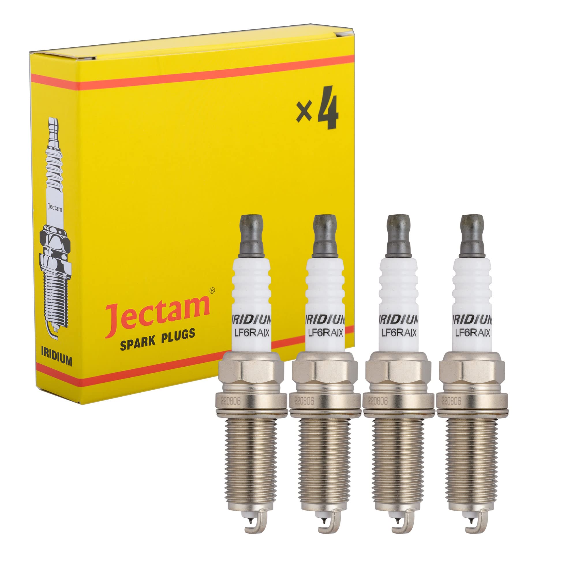 Jectam Automotive Replacement Spark Plugs LFR6AIX-11 6619 4 Pack Iridium Spark Plugs Compatible with 06-10 3 Series 5 Series X3 X5 z4 07-18 ES350 07-15 RX350 04-10 Forester 05-11 Legacy 07-13 Camry