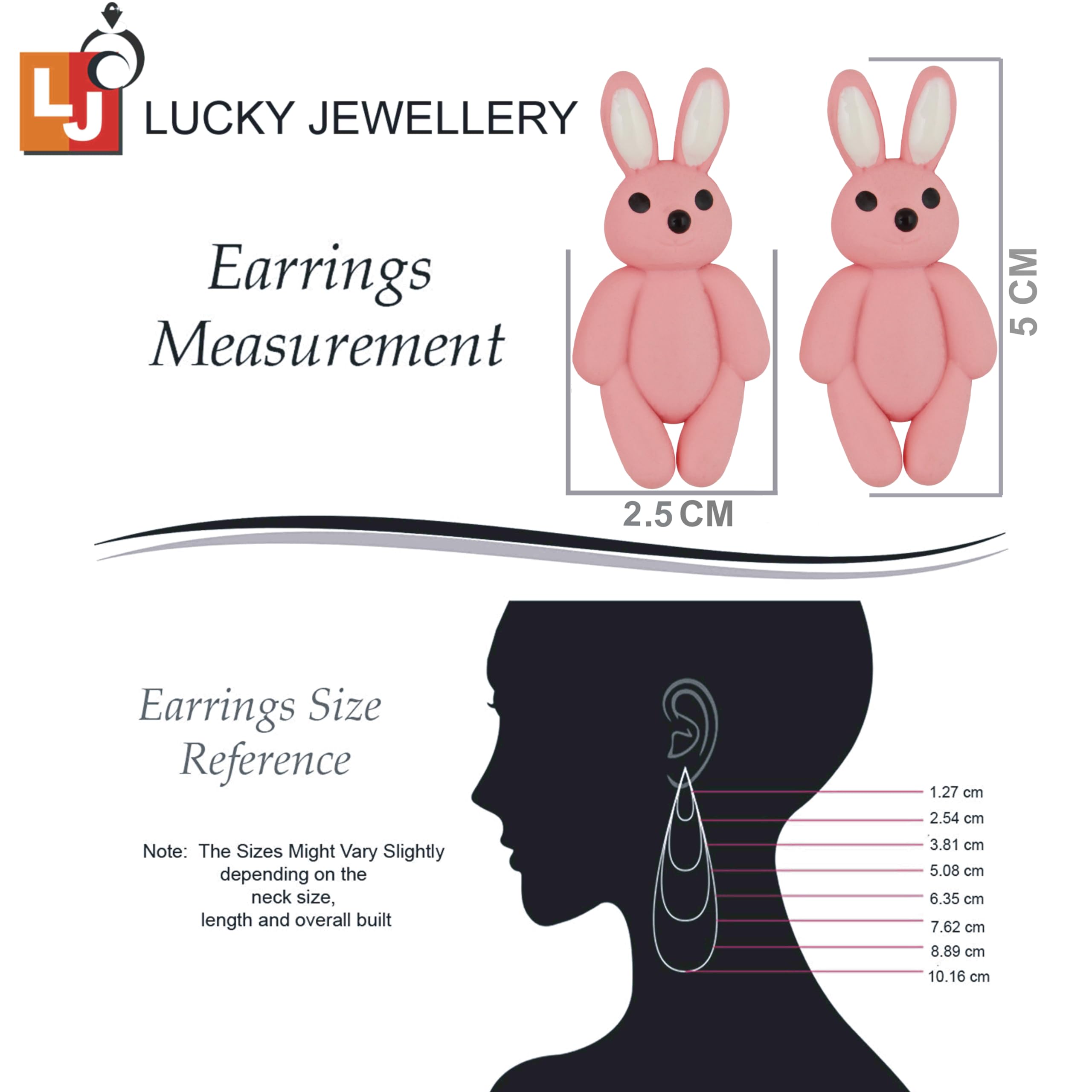 Cute Rabbit Teddy Bear Stud Earrings