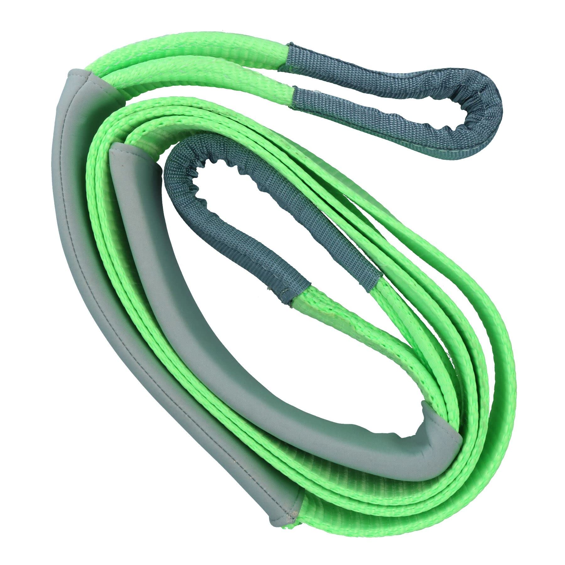 AB Tools Baumstammschutz, Bergungsgurt, Abschleppschlinge, 3 m, 12 Tonnen, Grün