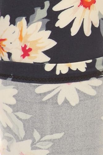 Miniatura 5 de Leggings Depot High Waisted Floral & Space Print Leggings for Women - Regular, Plus, 1X3X, 3X5X