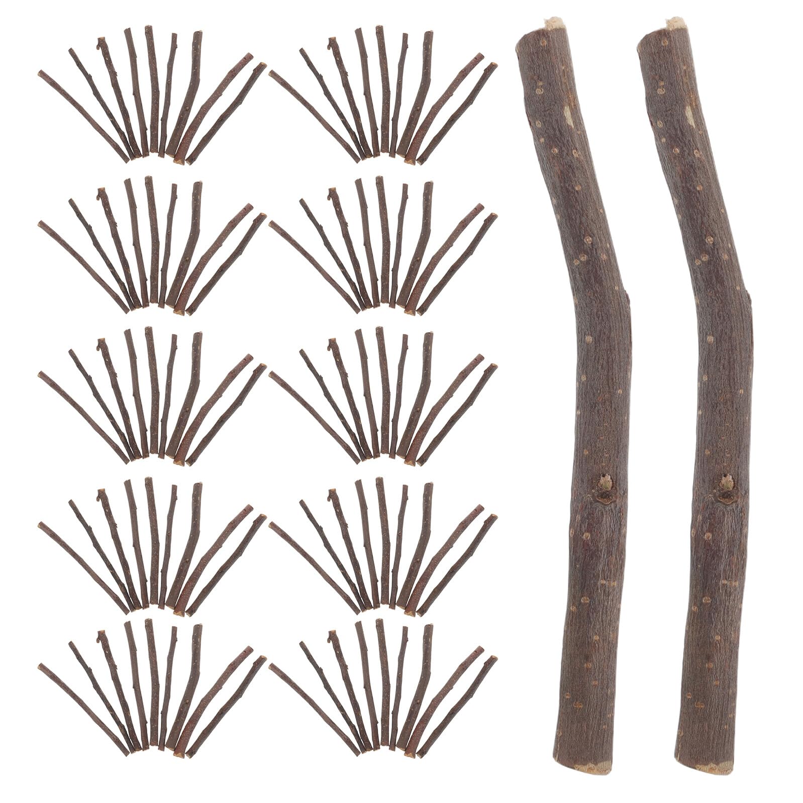 Bâtonnets à Mâcher en Bois Naturel pour Lapins et Hamsters – Lot de 3 Paquet 500G – Friandises Saines pour Petits Animaux – Jouets à Ronger pour Chinchillas, Rats et Rongeurs –