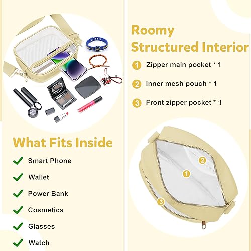 Miniatura 28 de KETIEE Bolso cruzado transparente, aprobado para estadios, para conciertos, eventos deportivos, festivales