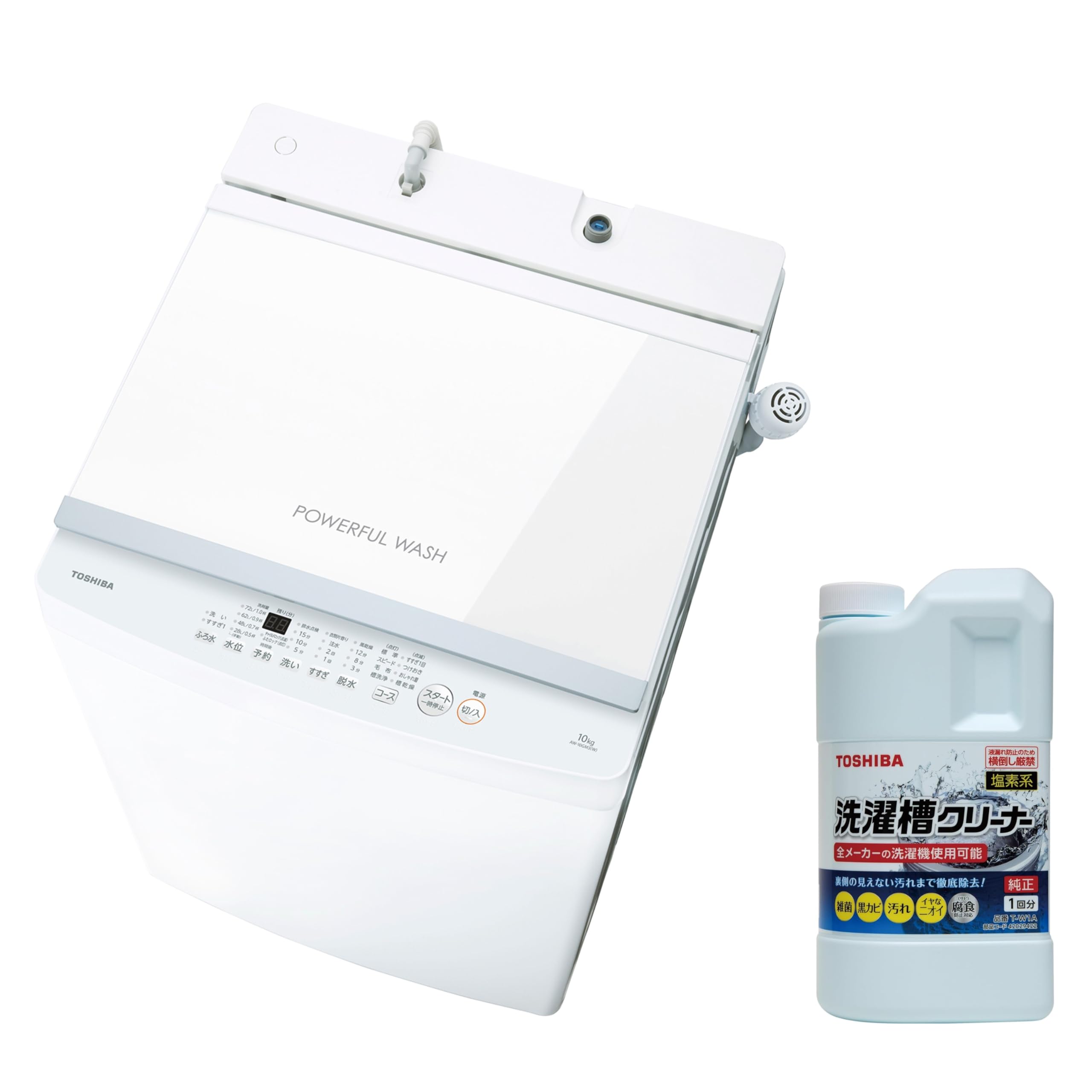 Amazon.co.jp: 東芝(TOSHIBA) 全自動洗濯機&洗濯槽クリーナー 10kg AW 