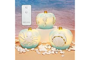 Coastal Fall Decorations | Ocean Themed Flameless Candles