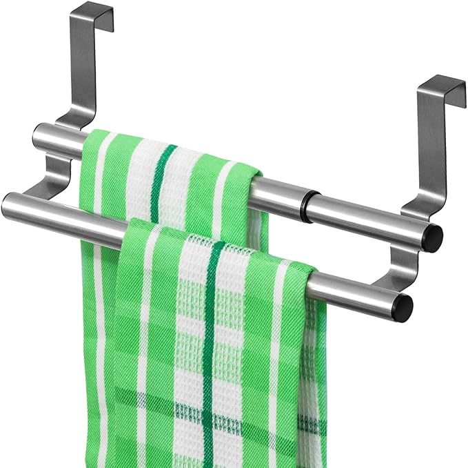 Tatkraft Double Extendable Over the Door Towel Rail Tea Towel