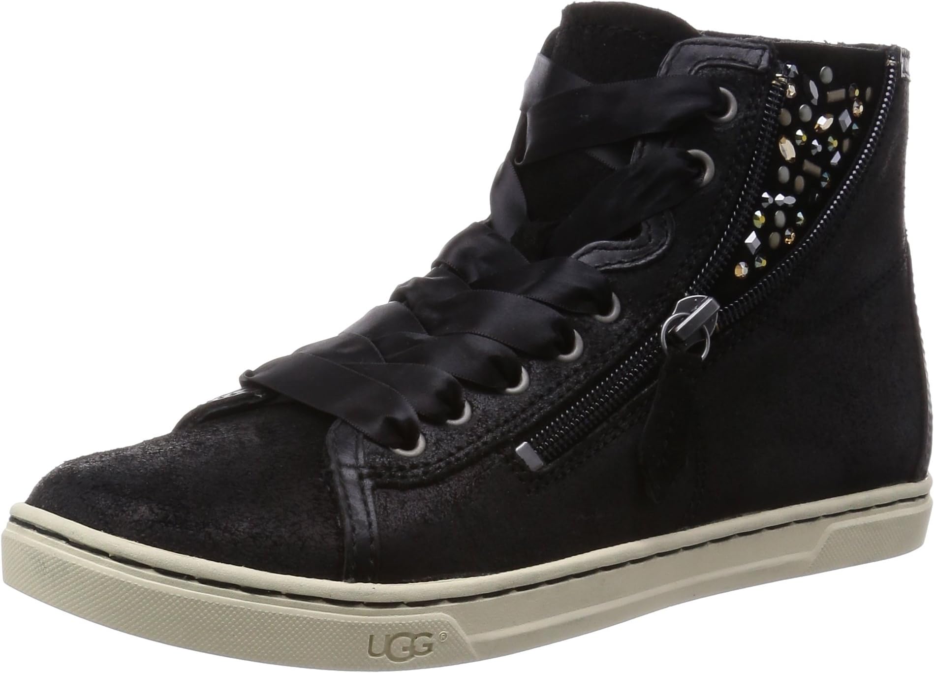 UGG Women's Blaney Crystals Black Leather 5 B US
