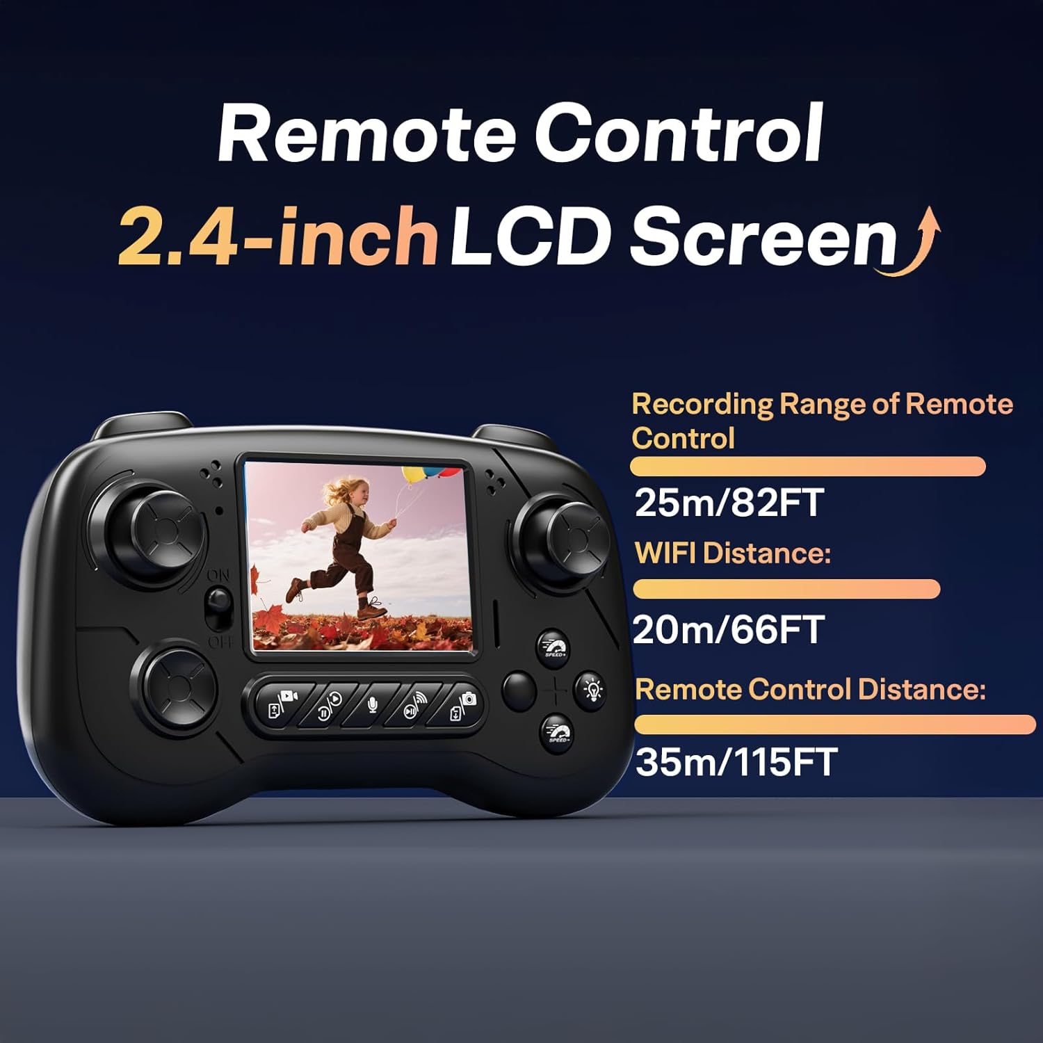 RC Truck with FPV Camera, 2.4GHz Remote Control Car, 2.4" LCD Screen, 45° Adjustable Camera, RC Car with 2 Speed Modes, Rechargeable Off-Road Truck for Adults Beginners
