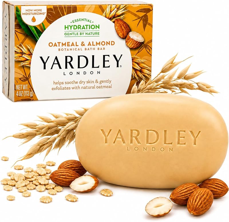 Yardley Sabonete em Barra de Aveia e Amêndoas, 113 g