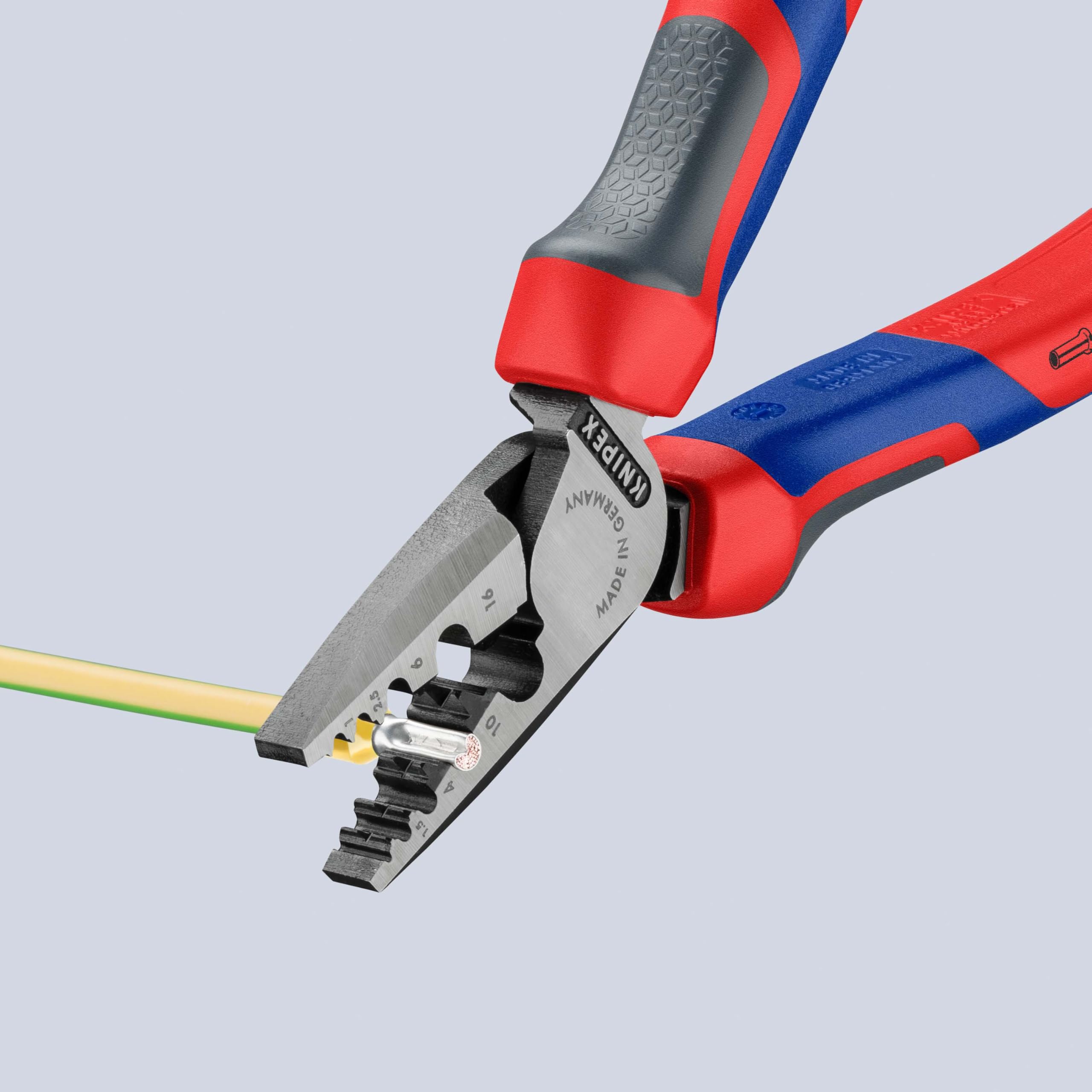 Knipex Pince à sertir pour embouts de câble avec poignées comfortables 180 mm, 97 72 180