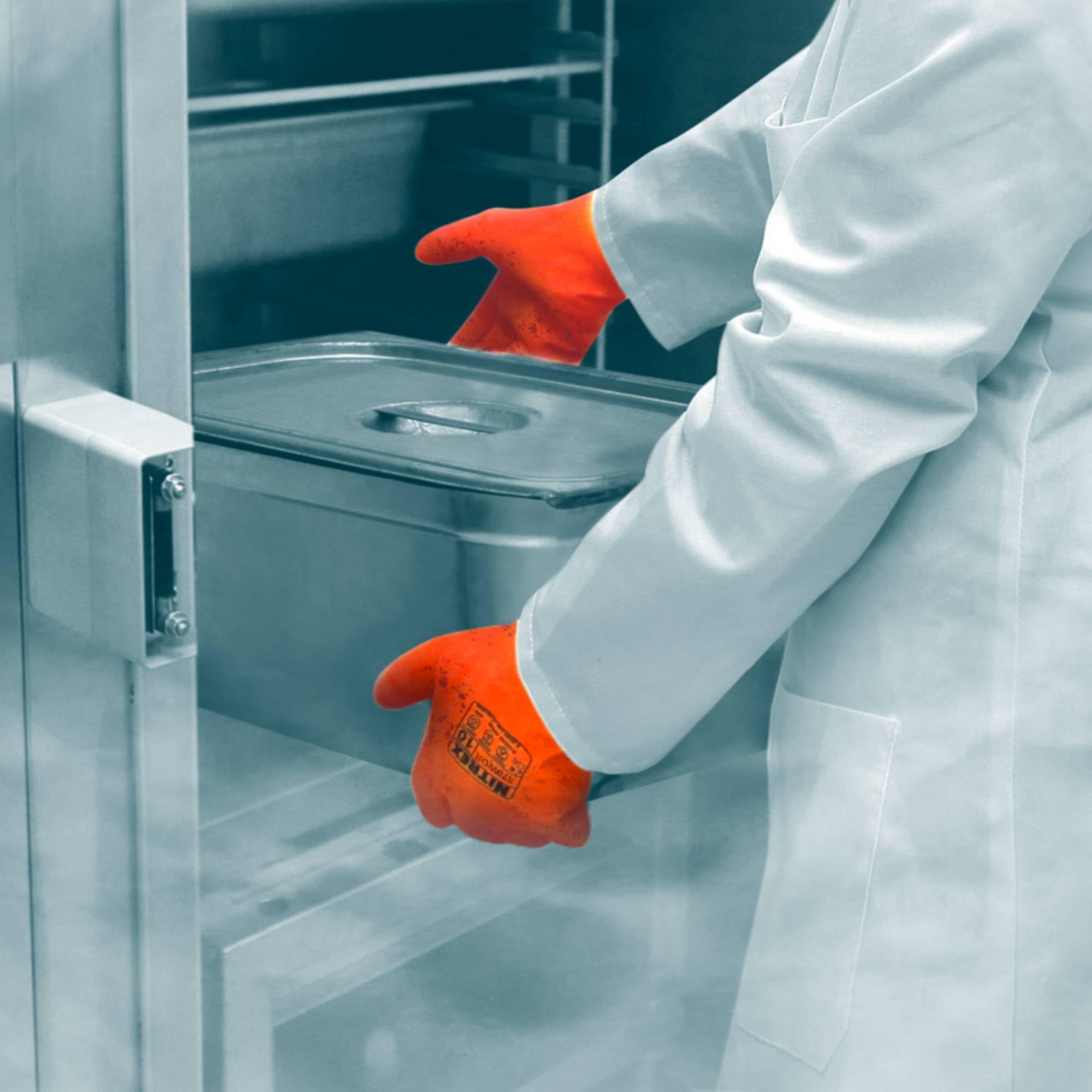 NITREX 370WOR Gants thermiques de travail, anti-coupure Catégorie B, adhérence accrue en conditions humides et sèches, haute visibilité, résistant à l'abrasion, orange, taille 11