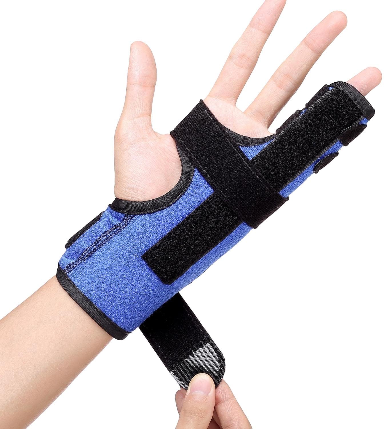 Boxer Fracture Splint, Pinky Finger Splint, Adjustable Two Finger Brace for 4th or 5th Finger, Metacarpal Splint Hand Brace for Arthritis Fracture Broken Mallet Dislocated Trigger Finger(S/M)