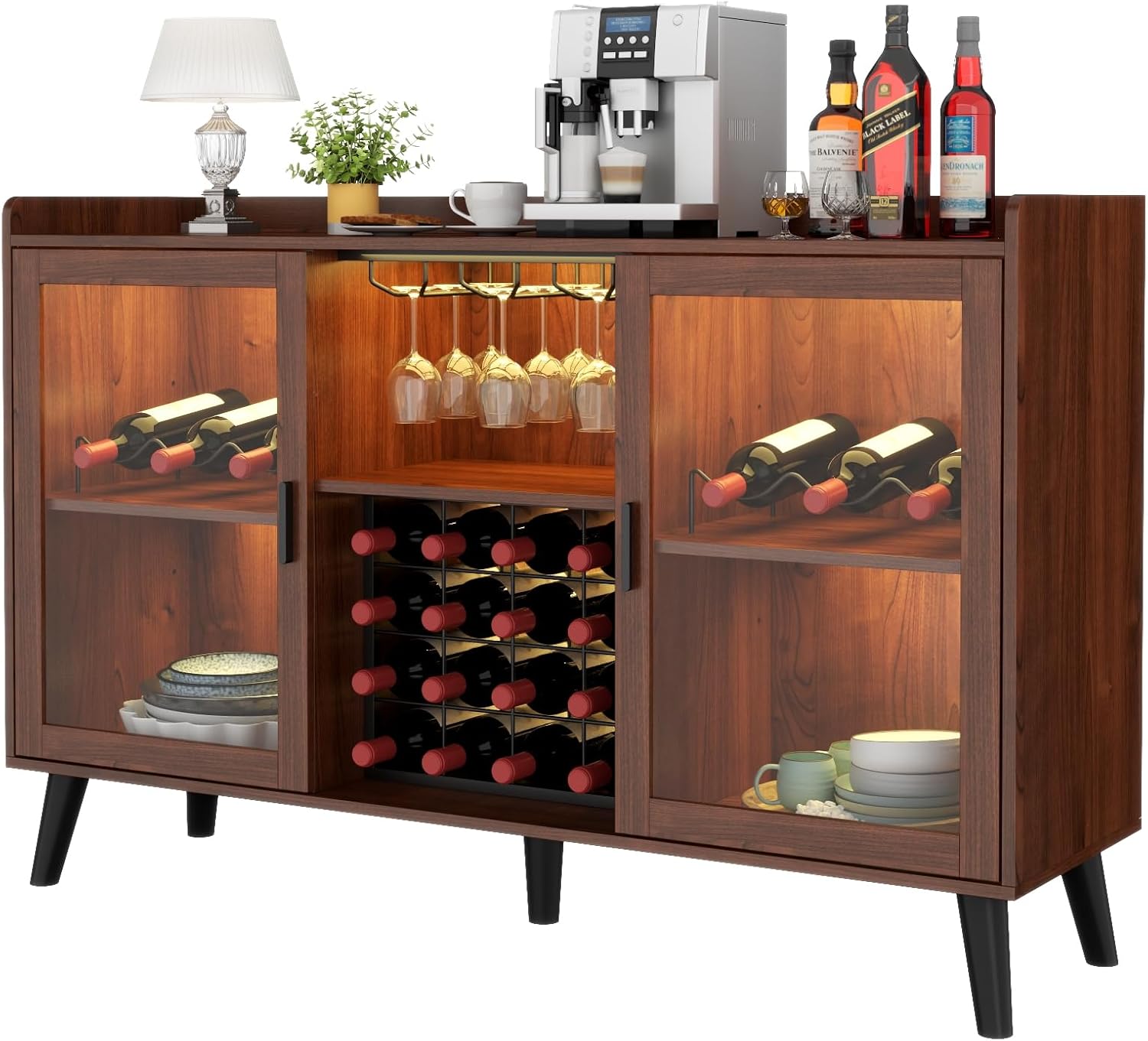 Bar & Wine Cabinets With Wine Glass Storage - Wayfair