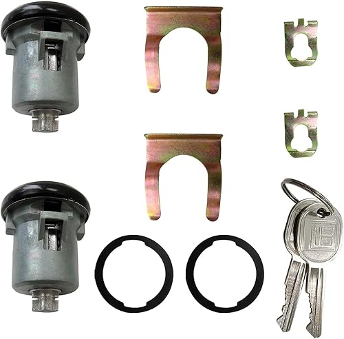 Miniatura 9 de 1 par de cilindros de bloqueo de puerta de repuesto con llaves para Chevrolet Corvette 1960-1982