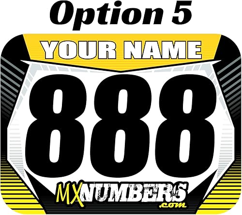 Miniatura 7 de Calcomanías personalizadas MX ATV con nombre, juego de 3 gráficos rectangulares, opciones de tamaño y color