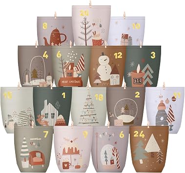 Yinsun Advent Calendar 2026, 24 Christmas Empty Advent Calendars to Fill for Countdown - Christmas Gift Paper Bags with Wooden Clips for Children and Adults DIY Craft