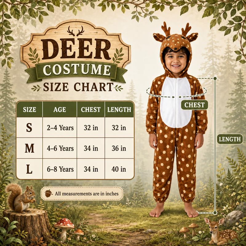 Image of Animal Costume for Kids | Plush Fancy Dress Costume for Boys & Girls |School Fancy Dress, Annual Day, Jungle Theme, Role Play, Halloween & Birthday Party