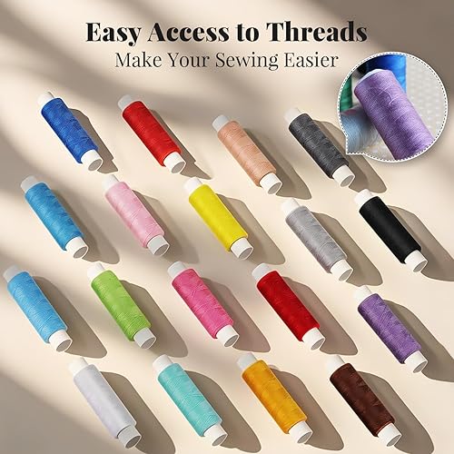 Miniatura 6 de Coquimbo Kit de costura de regalo para abuela, mamá, amiga, adultos, principiantes, niños, viajeros, suministros de costura portátiles, accesorios