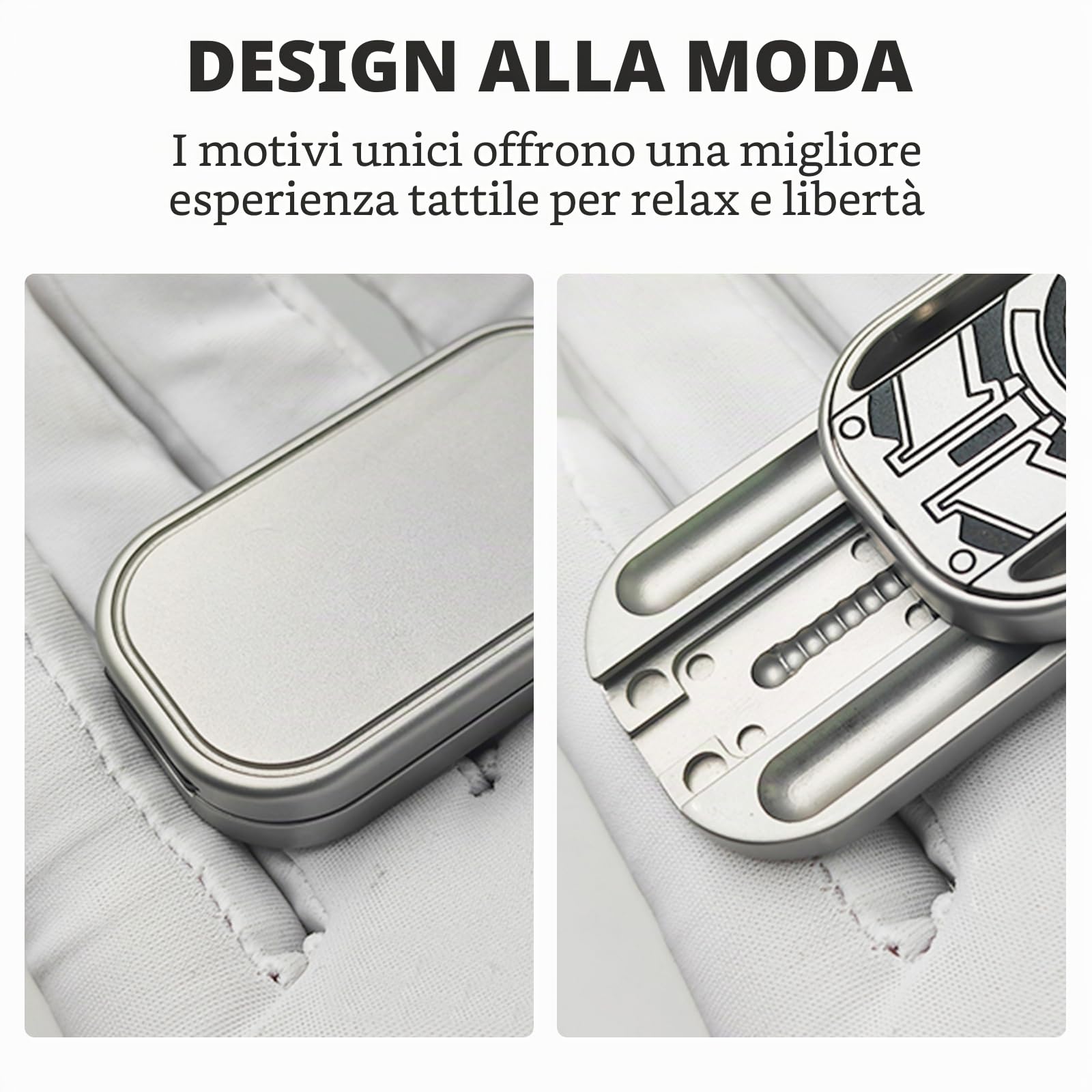 Fidget Toy in Metallo, Giocattoli Slider per Adulti, Lavoro, Studio