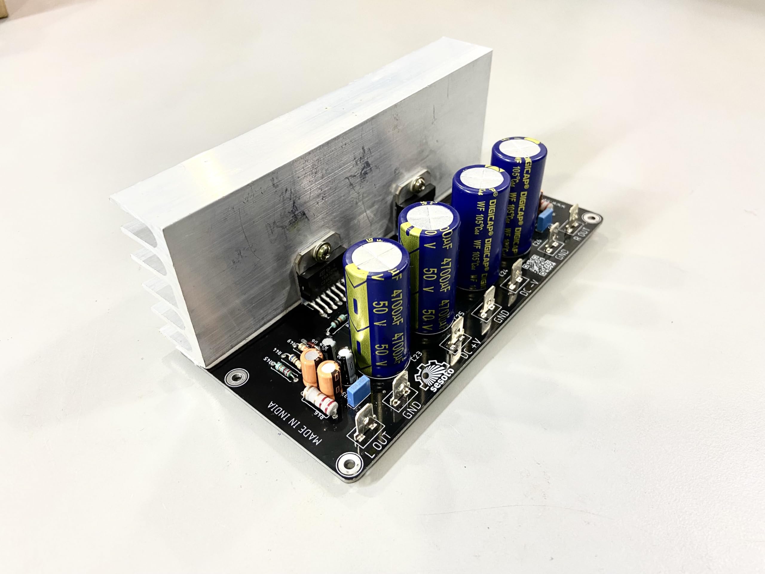 100W + 100W (TDA 7294) Stereo High Fidelity Class AB Power Amplifier Board.. (Transformer 27-0-27V with Rectifier/DC Voltage +38V 0-38V). Speaker 4-8 Ohm..-image-4