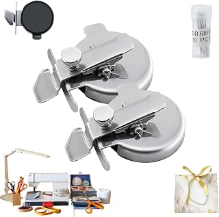 2026 New Adjustable Round Magnetic Seam Guide,Magnetic Seam Guide for Sewing Machine,Adjustable Thickness Screw, Curved Edge Design for Rounded Hems, Collars, and Circle Sewing (2pcs)