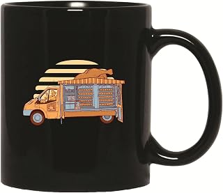 Chicken Food Truck Gift Style Chicken Food Truck for Food Lovers 11oz 15oz Black Coffee Mug