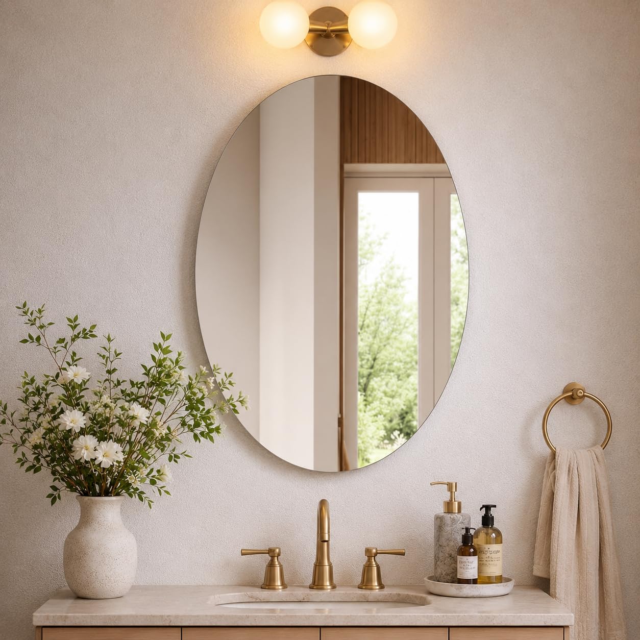 NEVEX LED Wall Mirror - Frameless Vanity Mirror with Light -13