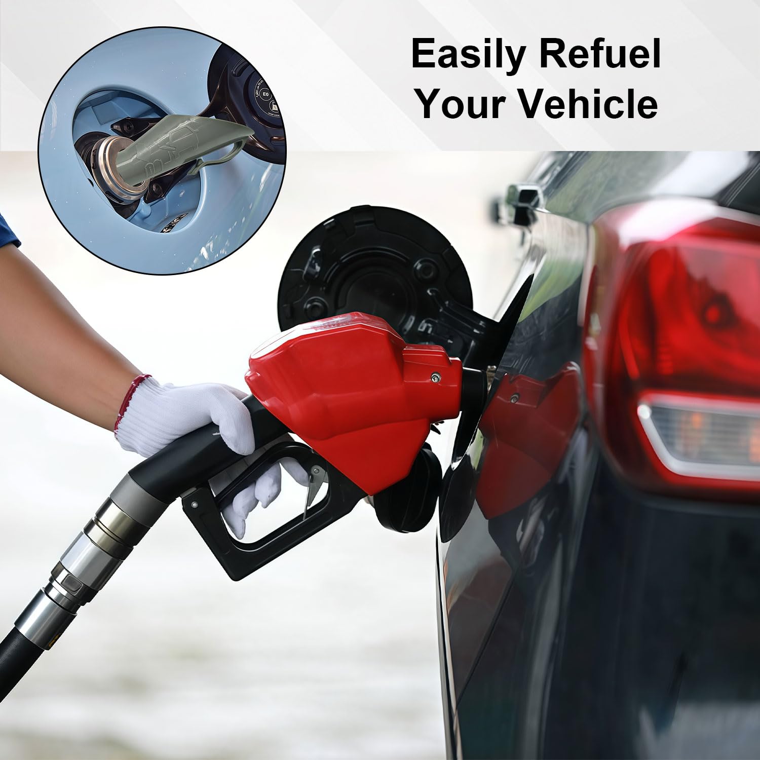 Emergency Fuel Funnel for Ford Vehicles – Capless Diesel & Petrol Funnel with Spill-Proof Design, Durable Plastic for Safe Fuel Transfer, Compatible with S-Max, Fiesta, Focus, Kuga, Transit — view 4