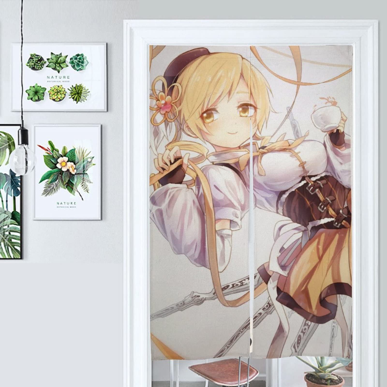 Amazon｜のれん 魔法少女まどか☆マギカ 巴マミ ドレス【麻布製 遮光 