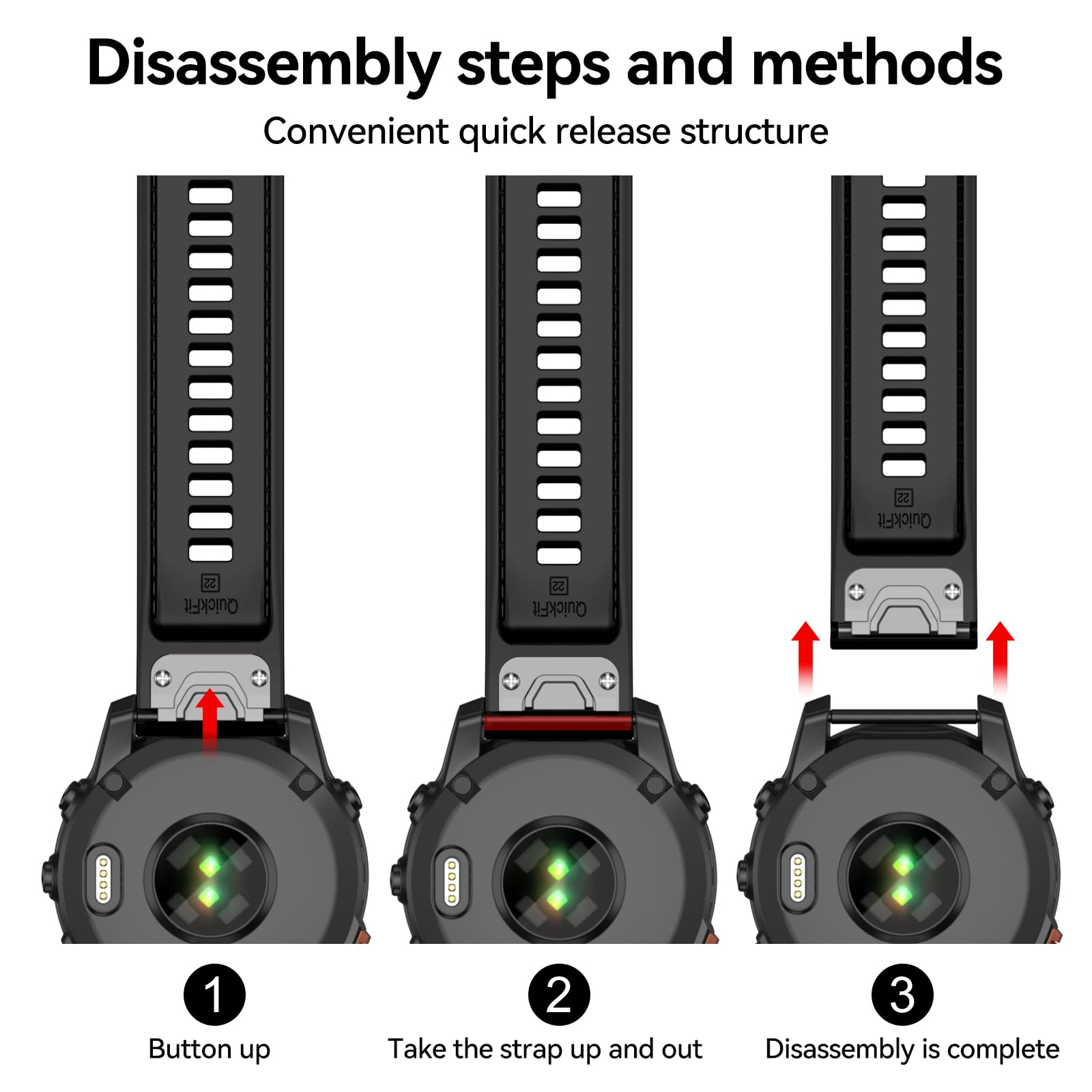 MYSNBKN 22mm Quick Fit Strap for Fenix 8 47mm/Fenix 7 Pro/Fenix 7/Fenix 6/Fenix 5/Fenix E/EPIX 2 - Image 2