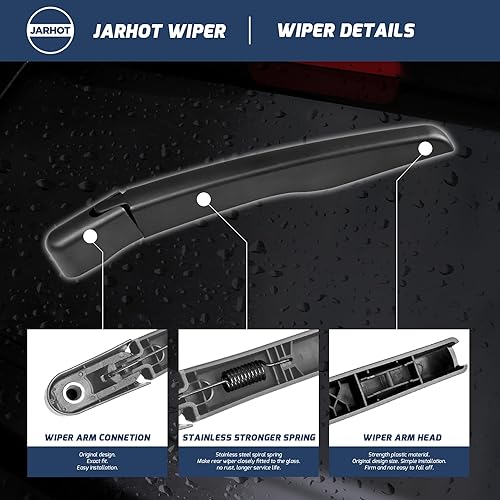 Miniatura 4 de Limpiaparabrisas trasero, para Ford EscapeFlex 2008-2012, repuesto de limpiaparabrisas trasero Lincoln MKT 2010-2016 para todas las estaciones,