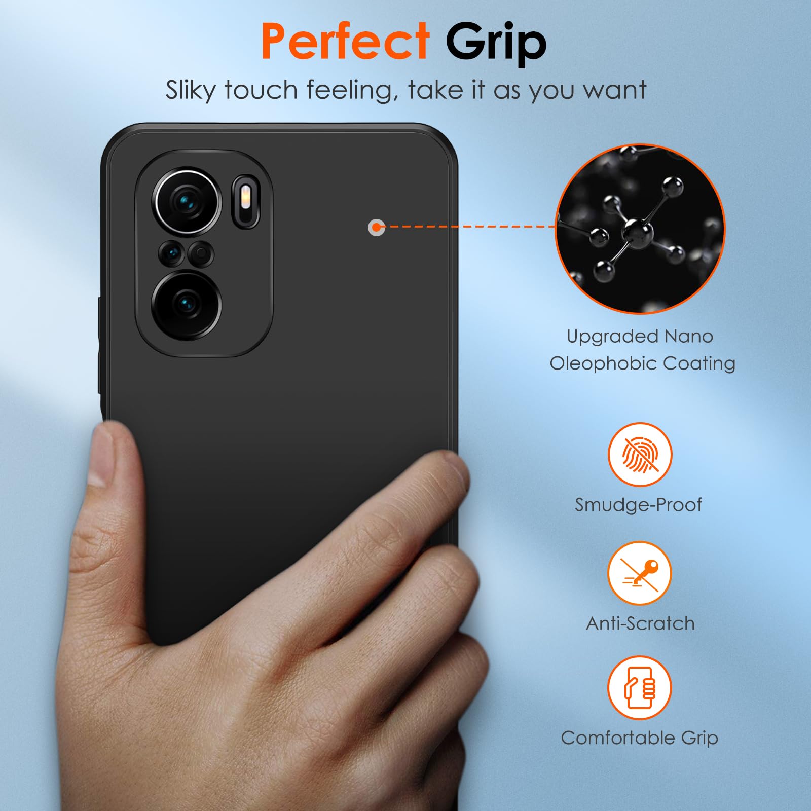iVoler Cover per Xiaomi Poco F3 5G / Xiaomi Mi 11i con 3 Pezzi