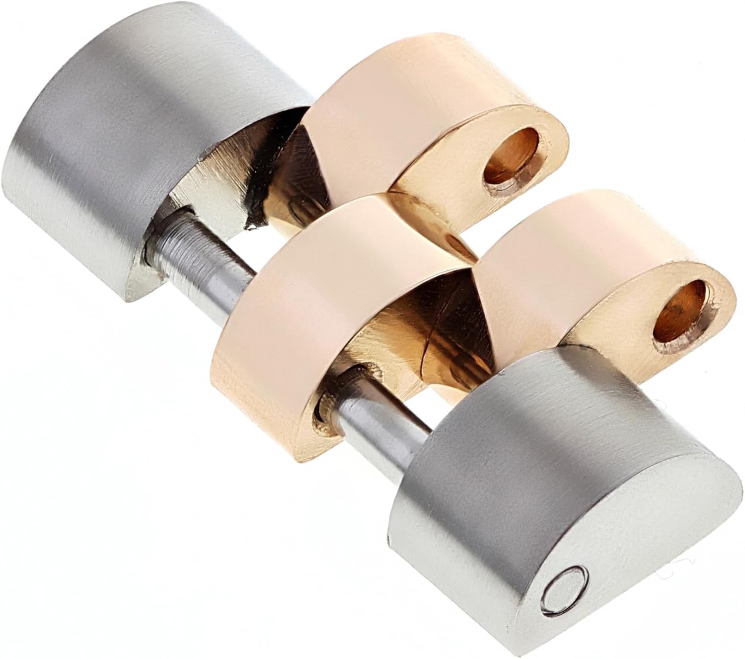 Ewatchparts JUBILEE WATCH BAND LINK 18K STAINLESS STEEL REAL GOLD COMPATIBLE WITH ROLEX 41mm 126301 126331 ROSE GOLD