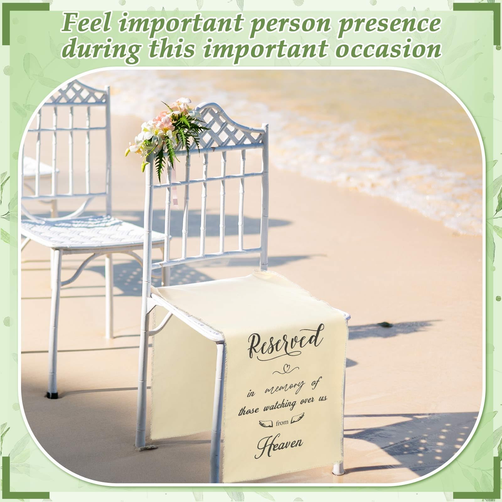 "Save A Seat" Gedenkschild Für Hochzeit - Reserved Seating Sign, 127 X 38 Cm, Für Stuhldekoration