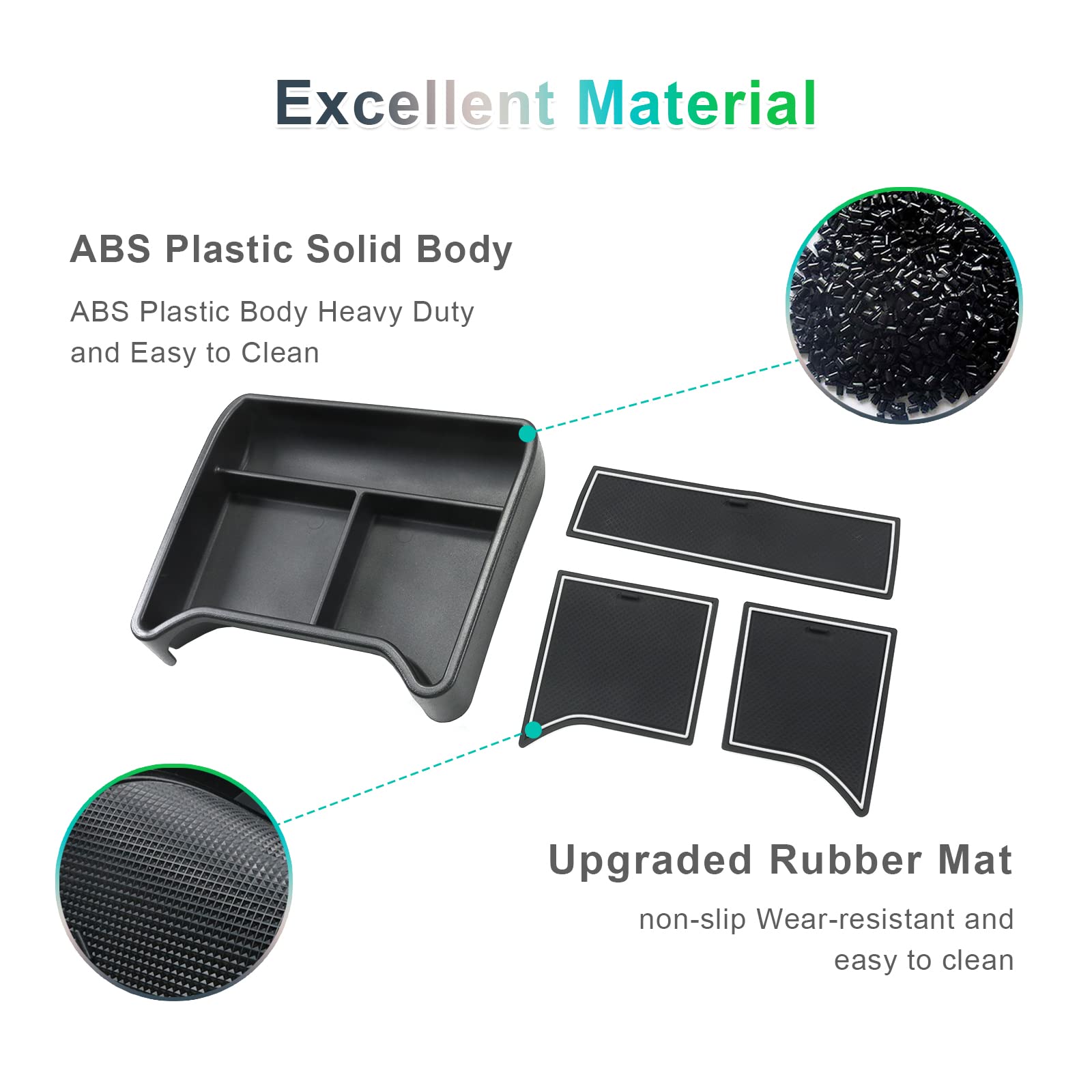 Boîtier Rangement ID.3 2021-2027 Plastique ABS GAFAT Compatible Avec VW ID.3 2021-2023 2024 10 Pouces 2024 Boîte De Rangement Pour Siège Auto Vw Id3