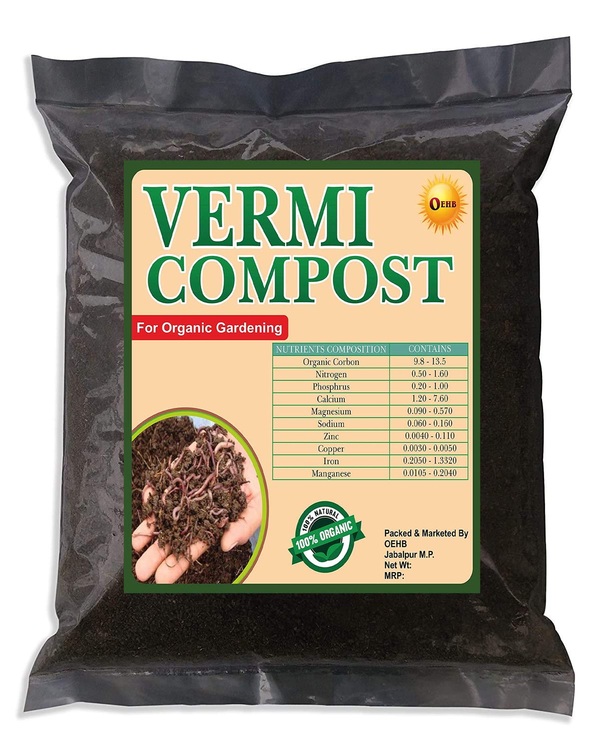 OEHB Organic Vermicompost Fertilizer Manure For Plants - 10 Kg, Granules (B082VWM1HM) Amazon Price History, Amazon Price Tracker