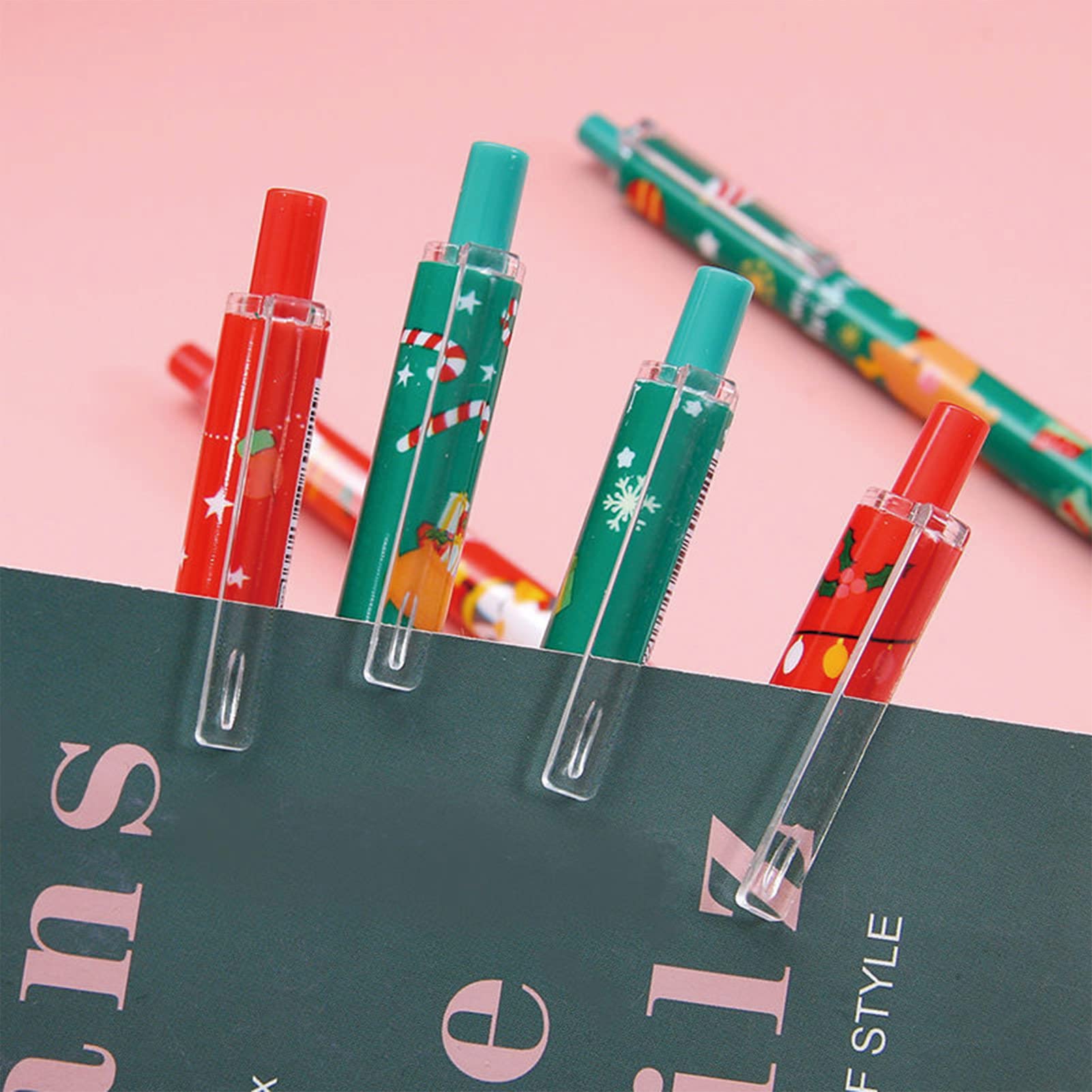 6 Pcs Gel Ink Pens Cartoon Retractable Pens Cute Animal Pen 0 5mm Ballpoint Pen Office School Supplies — view 7