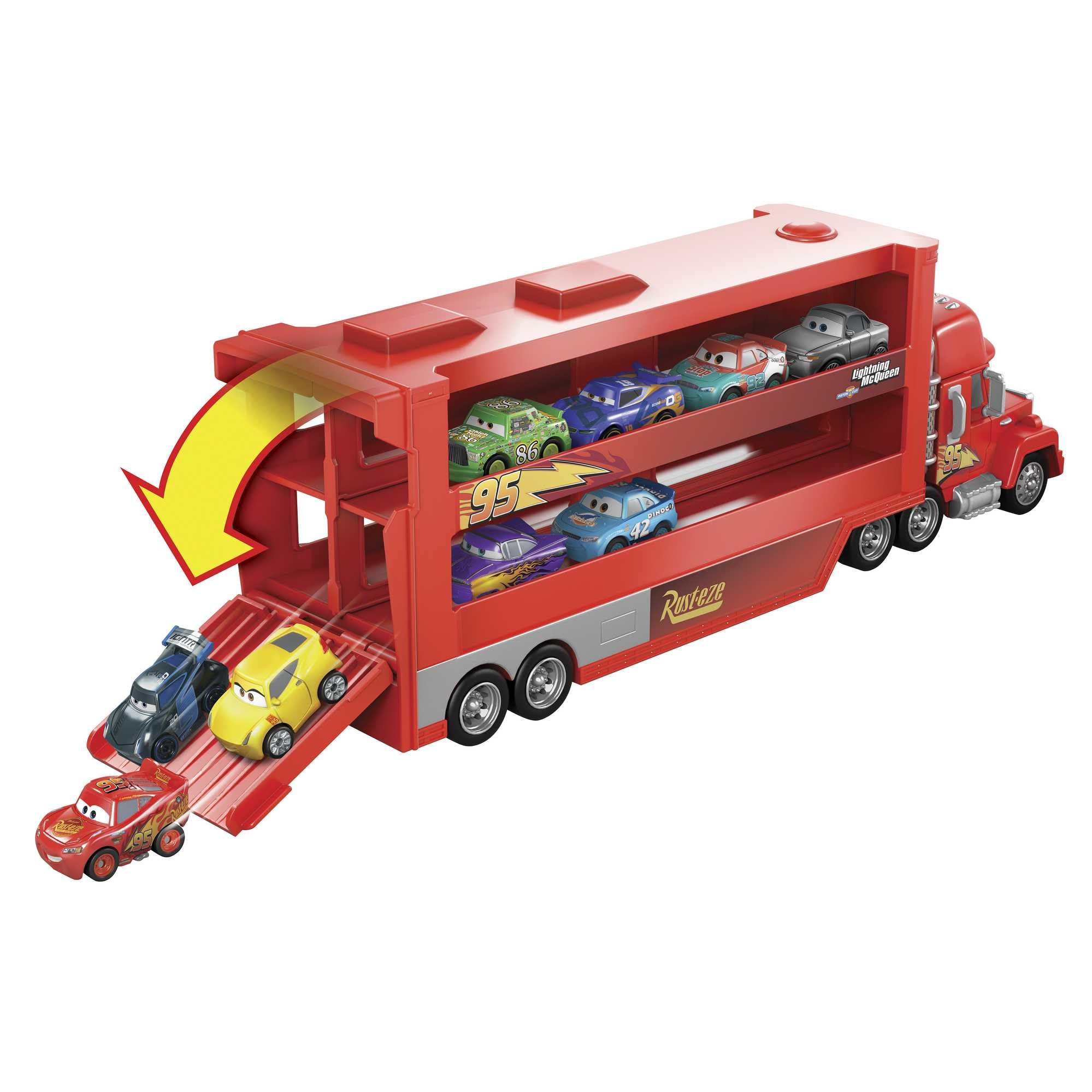 Mattel Disney Cars 3 Mack Supercamión de trasnporte de coches de juguete (GNW34)
