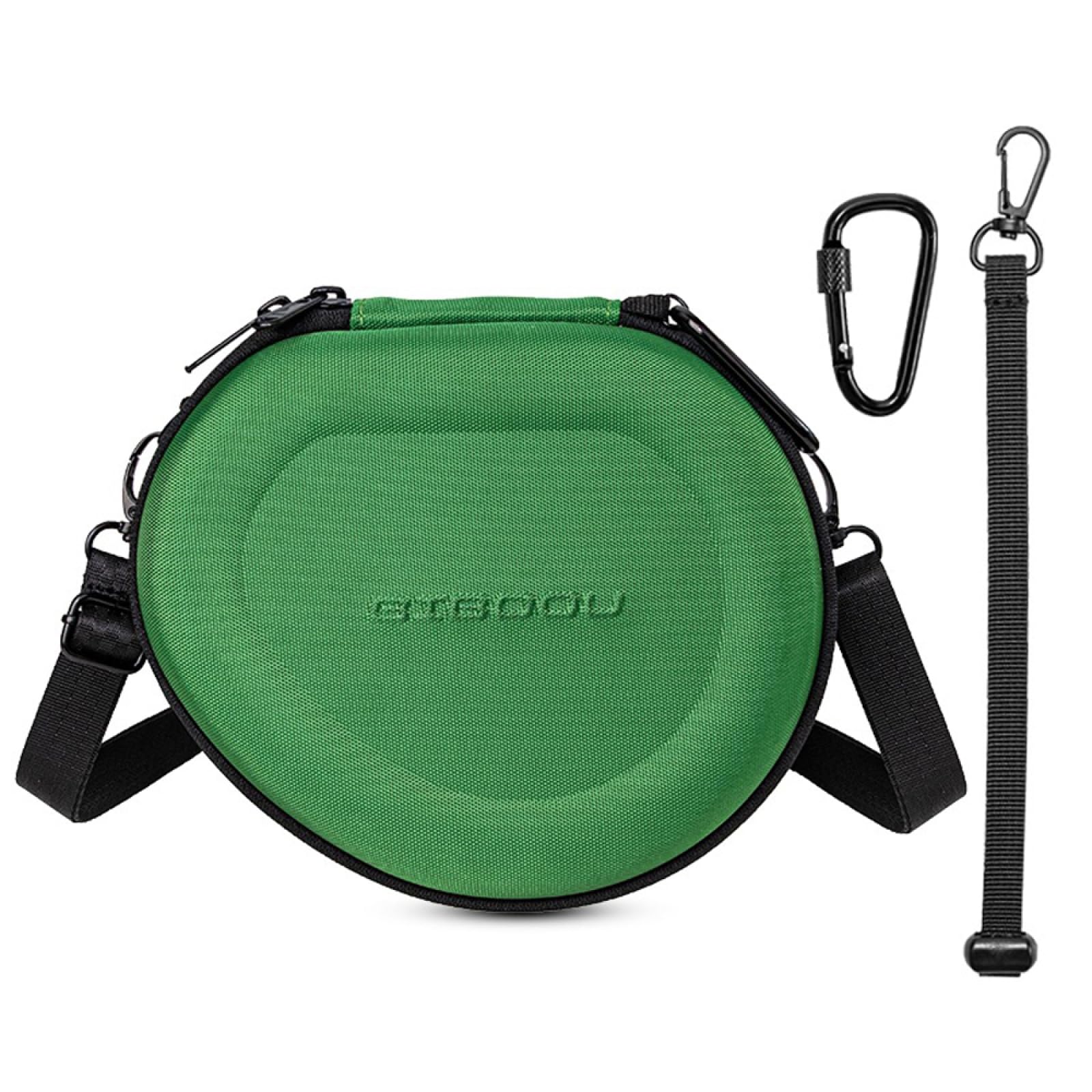 Twarde etui na słuchawki JBL JR470NC Bluetooth, słuchawki, przenośna torba do przenoszenia, torba podróżna, organizer torba z karabińczykiem i paskiem na ramię (zielona)