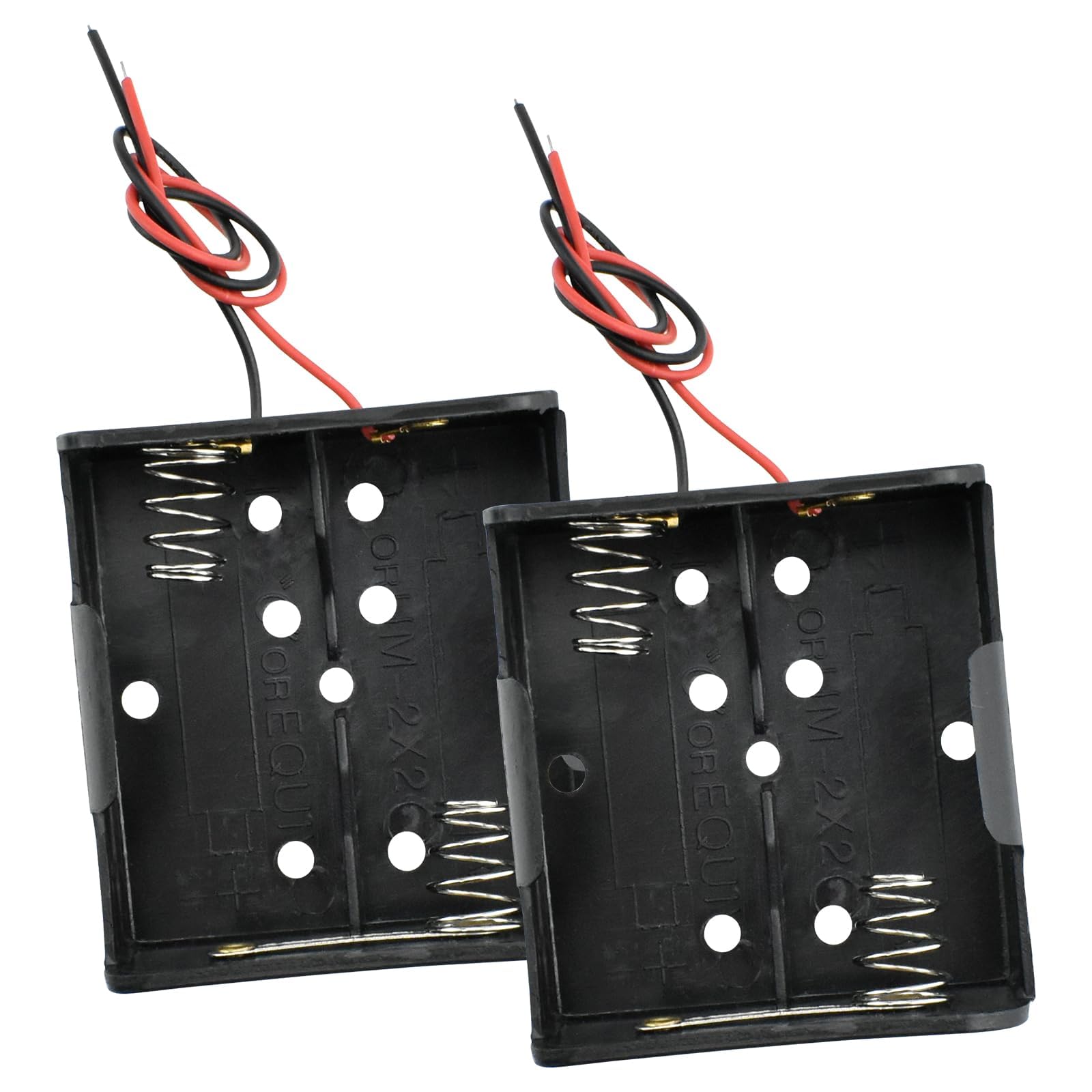 SDTC Tech 2-Pack 2X C Cell Battery Holder 3V C Size Battery Case Box with Wire Leads