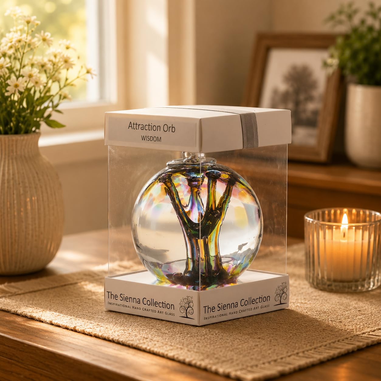 Sienna Glass Light Attraction Orb -Wisdom