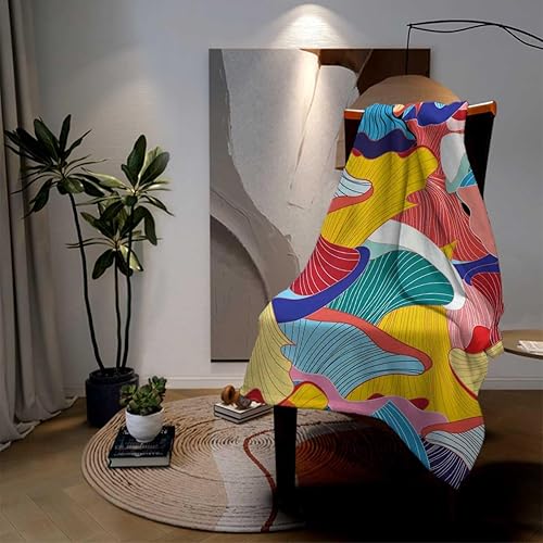 Miniatura 3 de WHYATT Manta estampada de flores multicolor para cama cama cama camping 30 pulgadas x 40 pulgadas