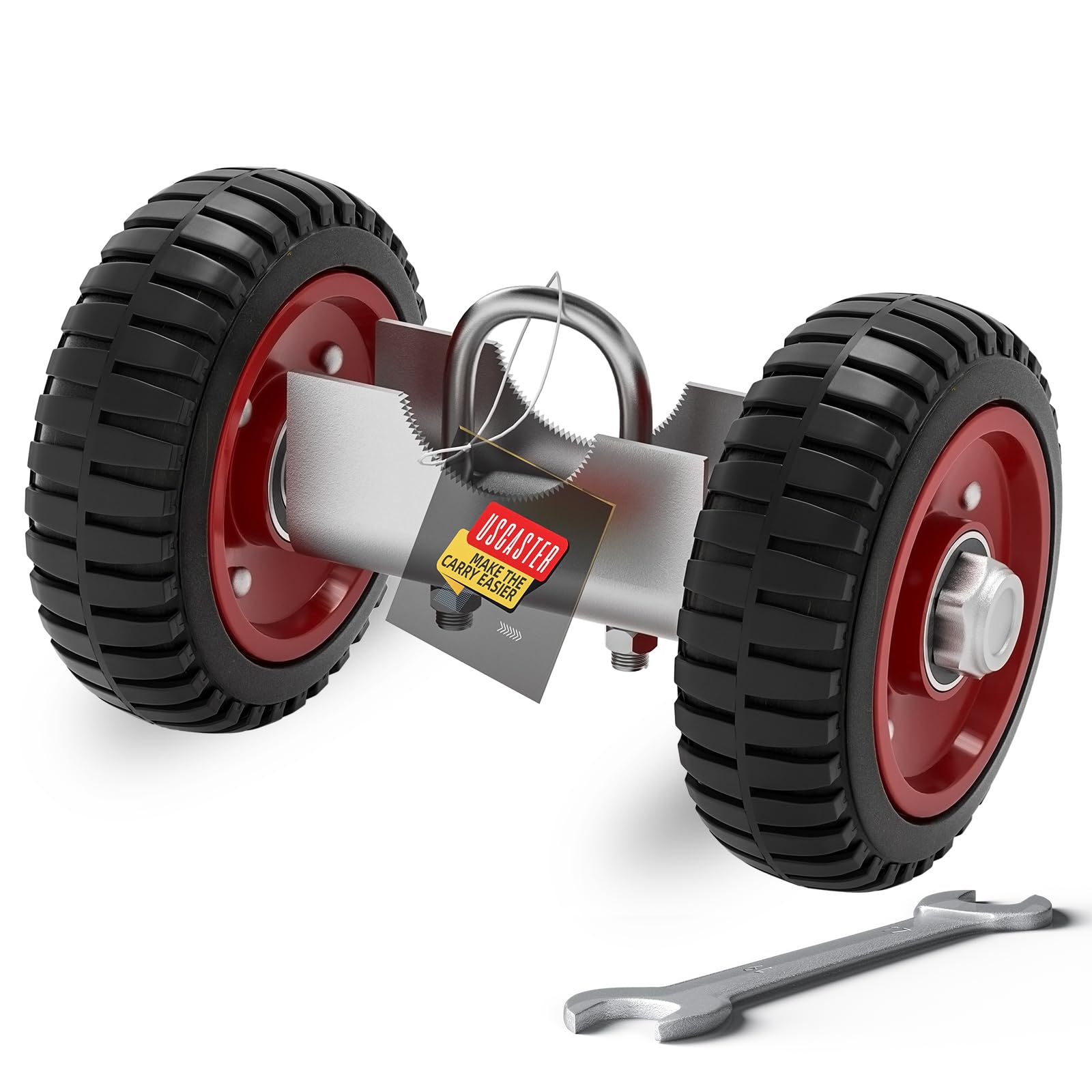 Photo 1 of USCaster Gate Wheel 6inch Gate Helper Wheel Support Wheel Prevent Gate from Dragging for Chain Link Fence Sliding Gate Casters for Wooden Gate or Metal Fence 6 Inch-2 wheel?U-Bolt 1-4/5inch)