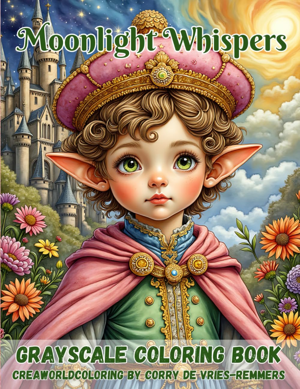Moonlight Whispers: A Fantasy Coloring Journey of Enchanted Elven Characters & Magical Worlds