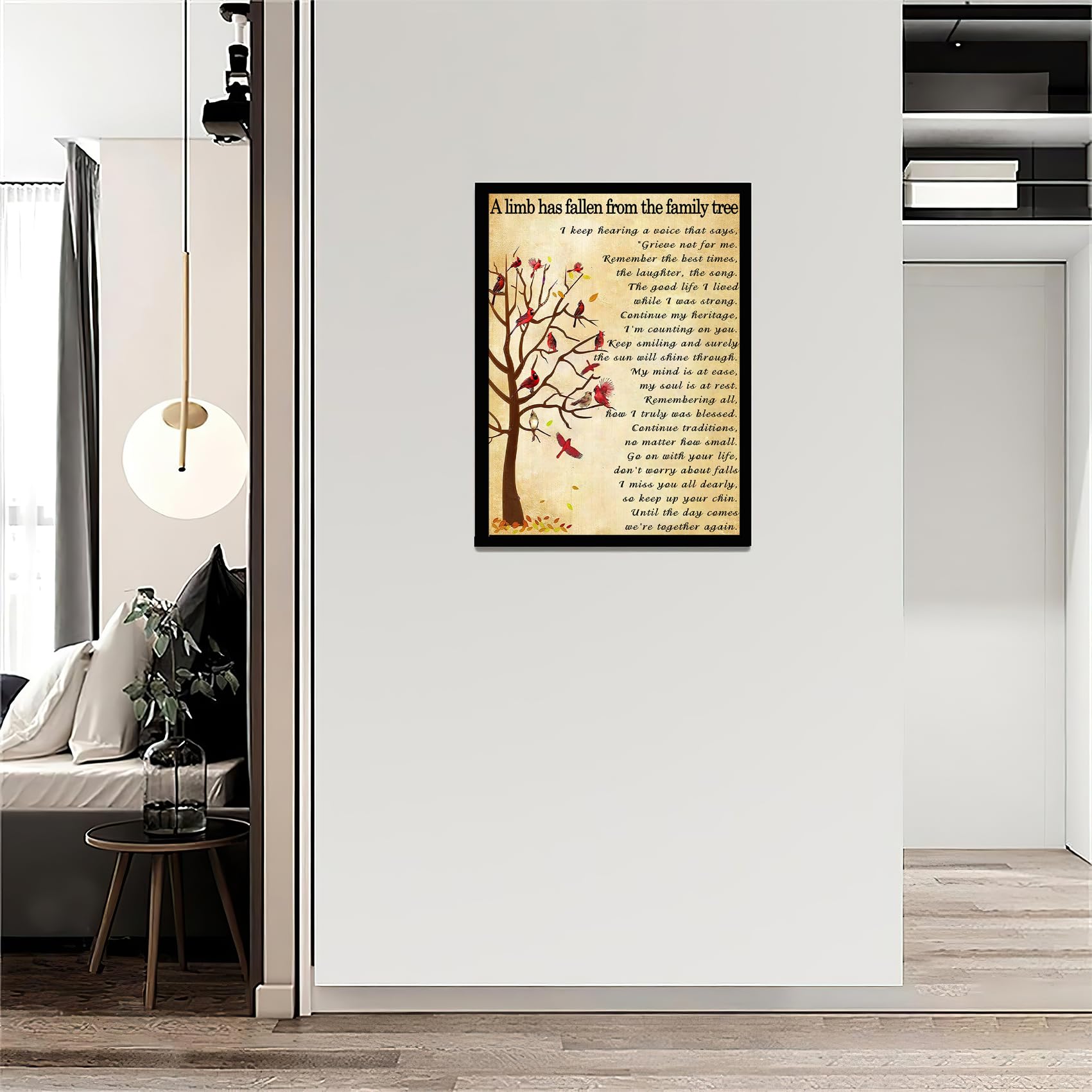 Poster Commemorativo Con Poesia 'A Limb Has Fallen' – Arte Da Parete 20x30 Cm, Tela Con Cornice, Per Casa E Ricordo - 2