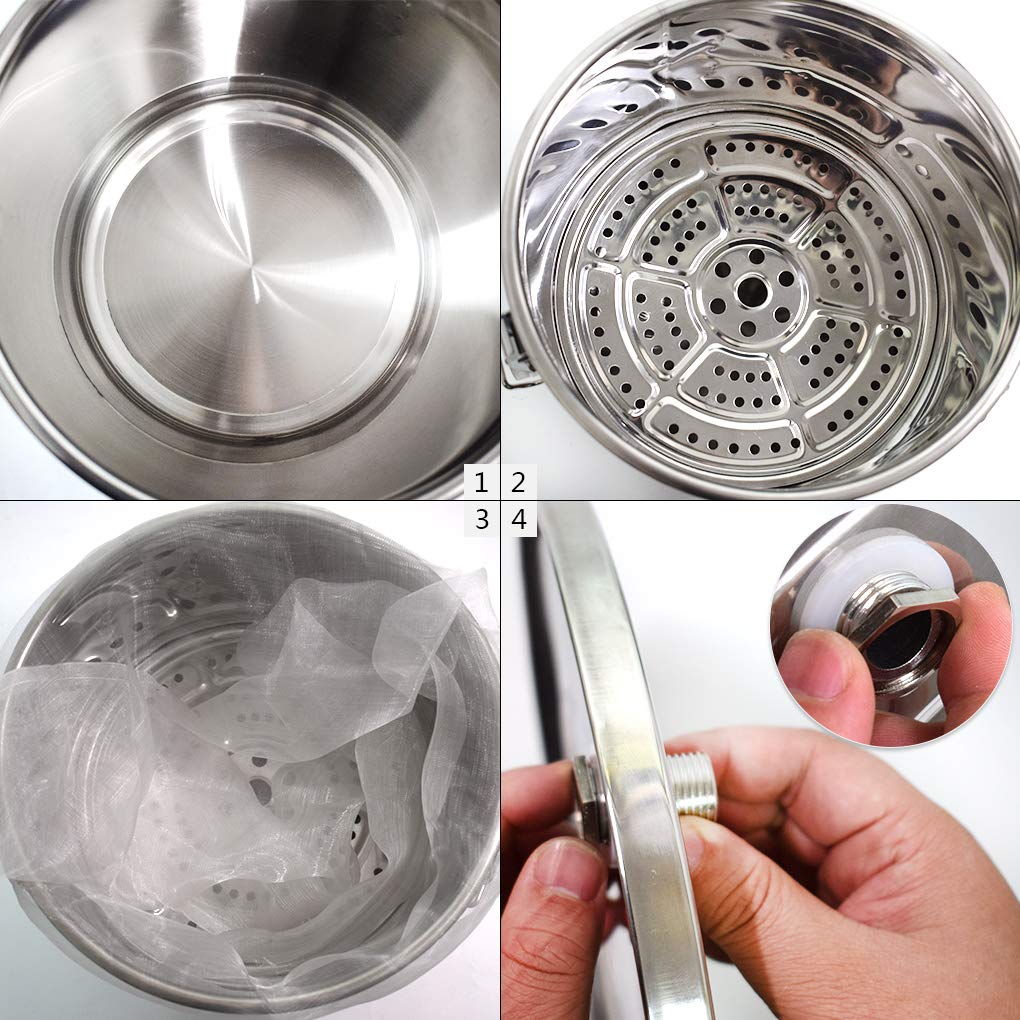 Kit de destilador de alcohol de 20 L Moonshine Still Home de acero inoxidable 304 para hacer vino con bomba
